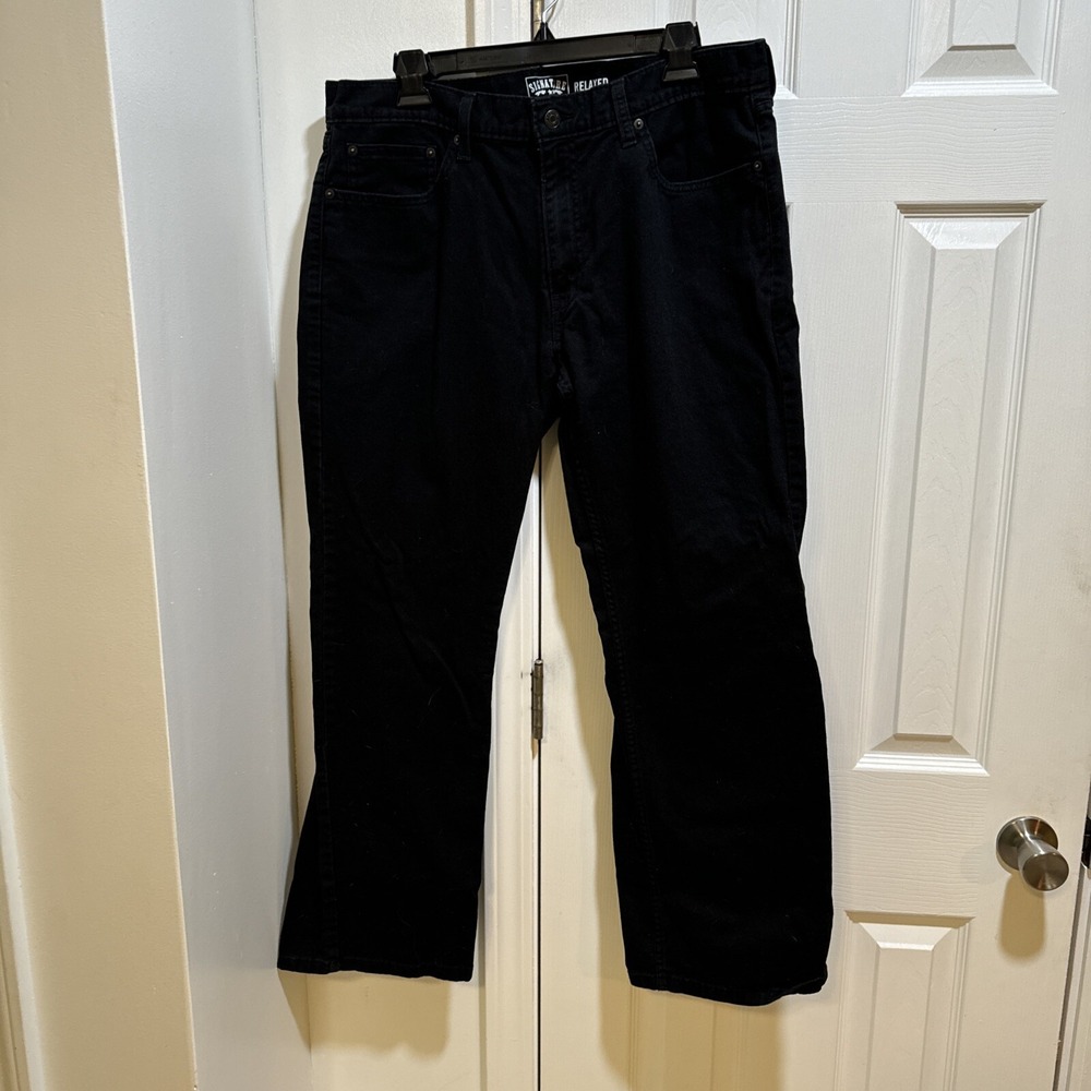 Levis Signature Mens Jeans Relaxed‎ Black W36 L30 (measures 28 Inseam length)